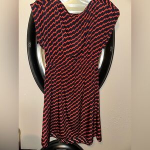 Red and Black Zigzag Dress